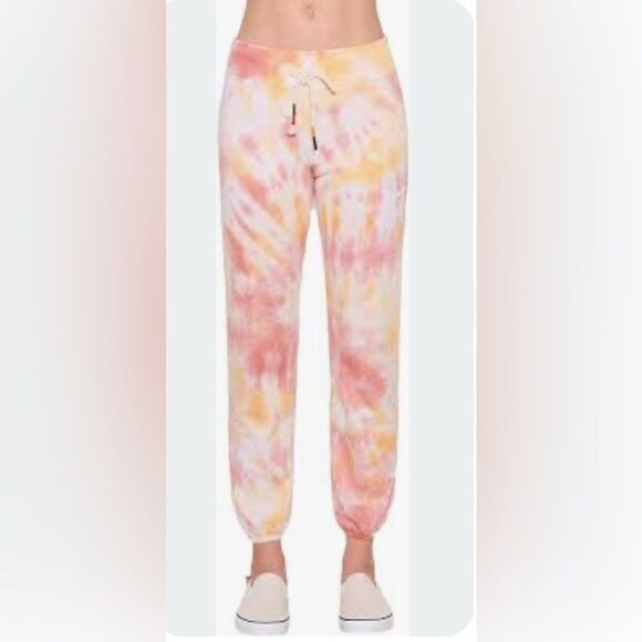 SUNDRY Anthropologie “Smile” tie dye Jogger Sweatpants Size 2 - Picture 1 of 10